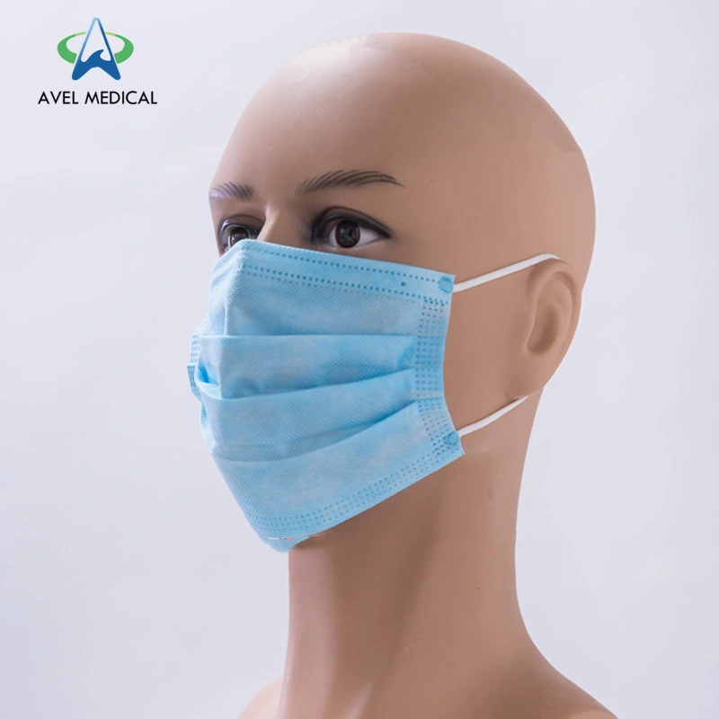 Wholesale Blue & White 3 Ply Disposable Civil Mask Fashion Protective Face Mask Facial Mask