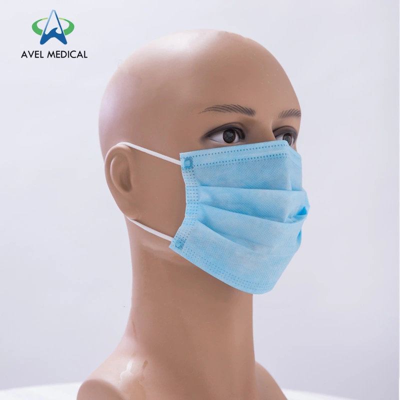 Wholesale Blue & White 3 Ply Disposable Civil Mask Fashion Protective Face Mask Facial Mask