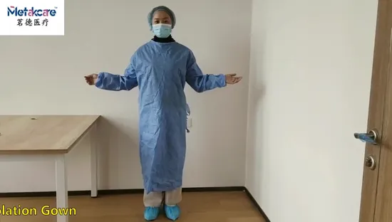 医師、歯科患者/親指ループ手術/保護/検査/訪問者/SMS/CPE/PP/滅菌スクラブ使い捨て不織布医療/病院/外科医/外科/隔離ガウン